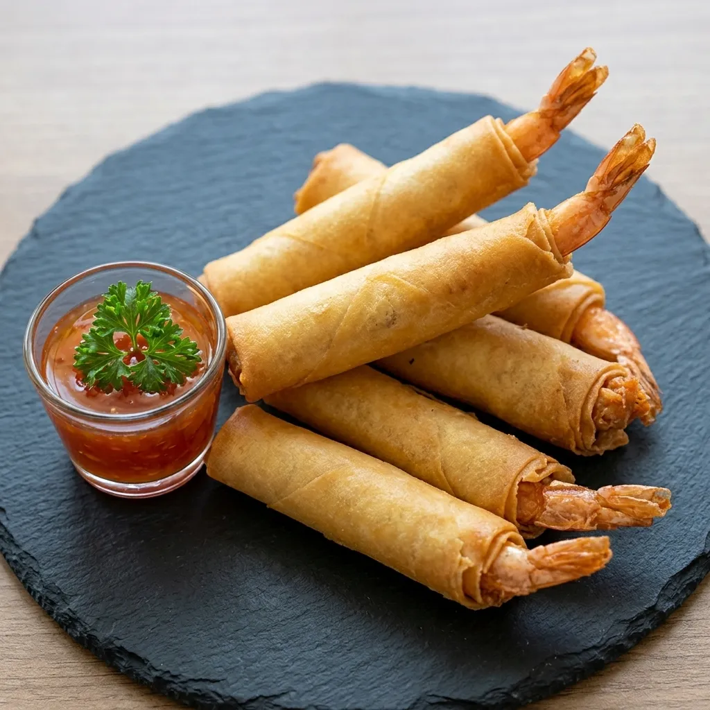 Coconut Shrimp Rolls appetizer at Mamak Dang in NE Calgary, AB