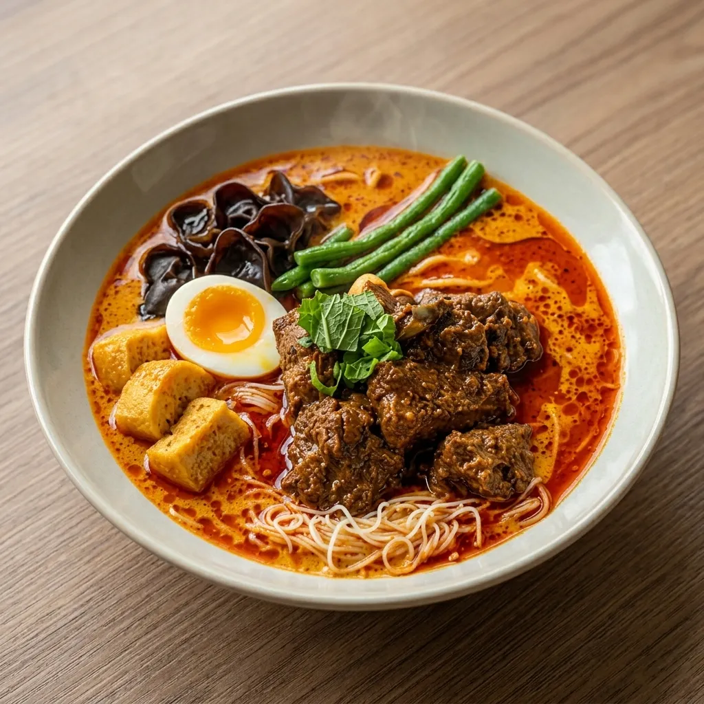 Rendang Beef Laksa at Mamak Dang Malaysian Fusion in NE Calgary, AB